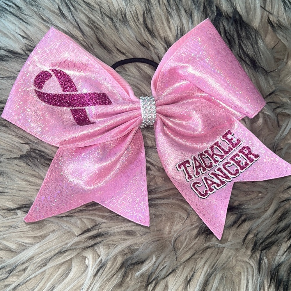 pretty pink breast cancer awareness bow